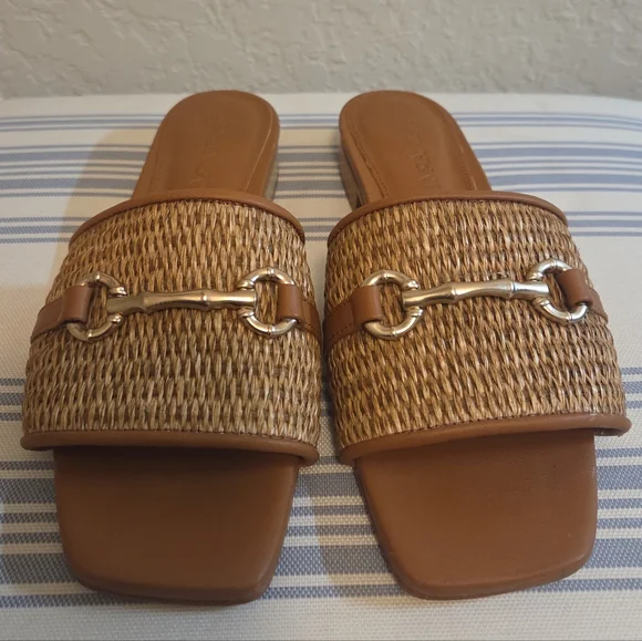 J.McLaughlin Luiza Vacheta Woven Sandals Tan - Picture 2 of 12